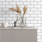 VaryPaper Glossy White Brick Wallpaper