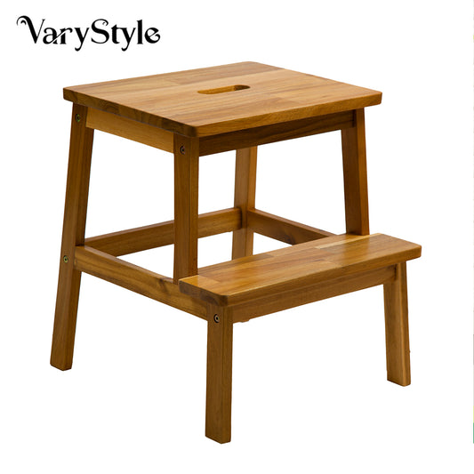 VaryStyle Wooden Two Step Stool