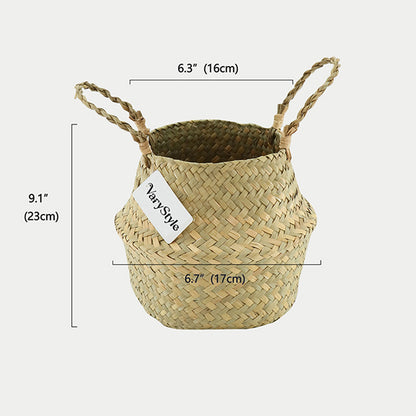 VaryStyle Natural Seagrass Belly Basket