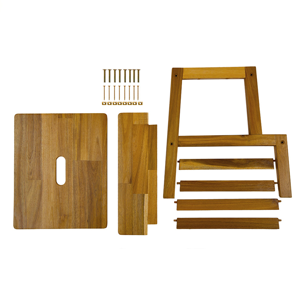VaryStyle Wooden Two Step Stool