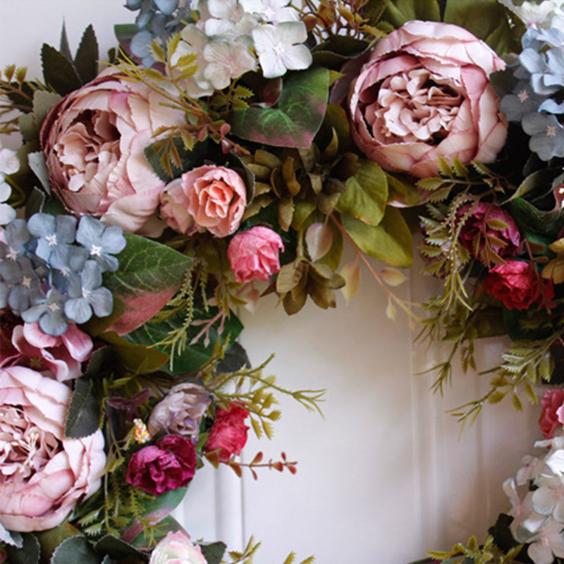 VaryFloral Artificial Rose Wreath for Front Door