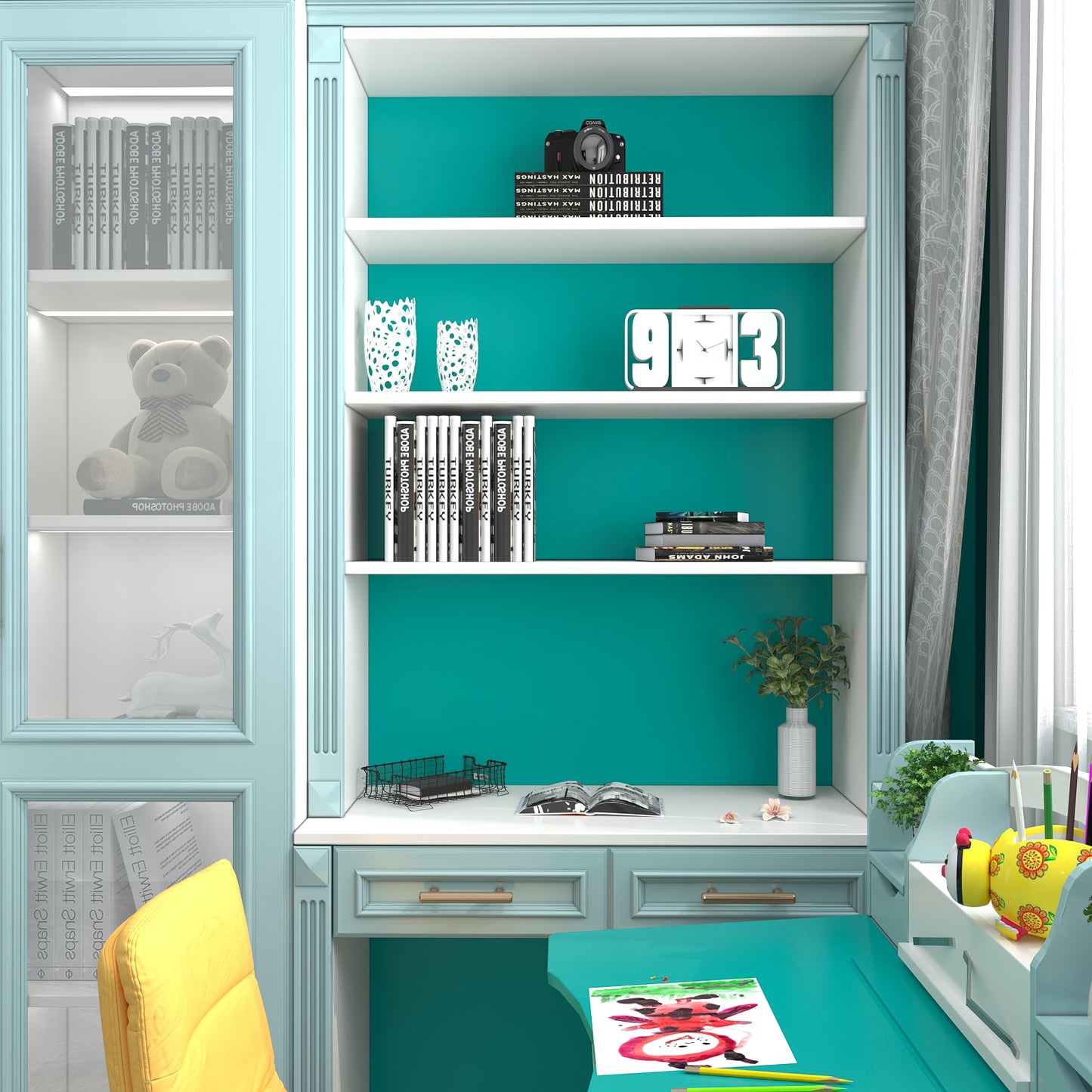 VaryPaper Thick Teal Blue Wallpaper