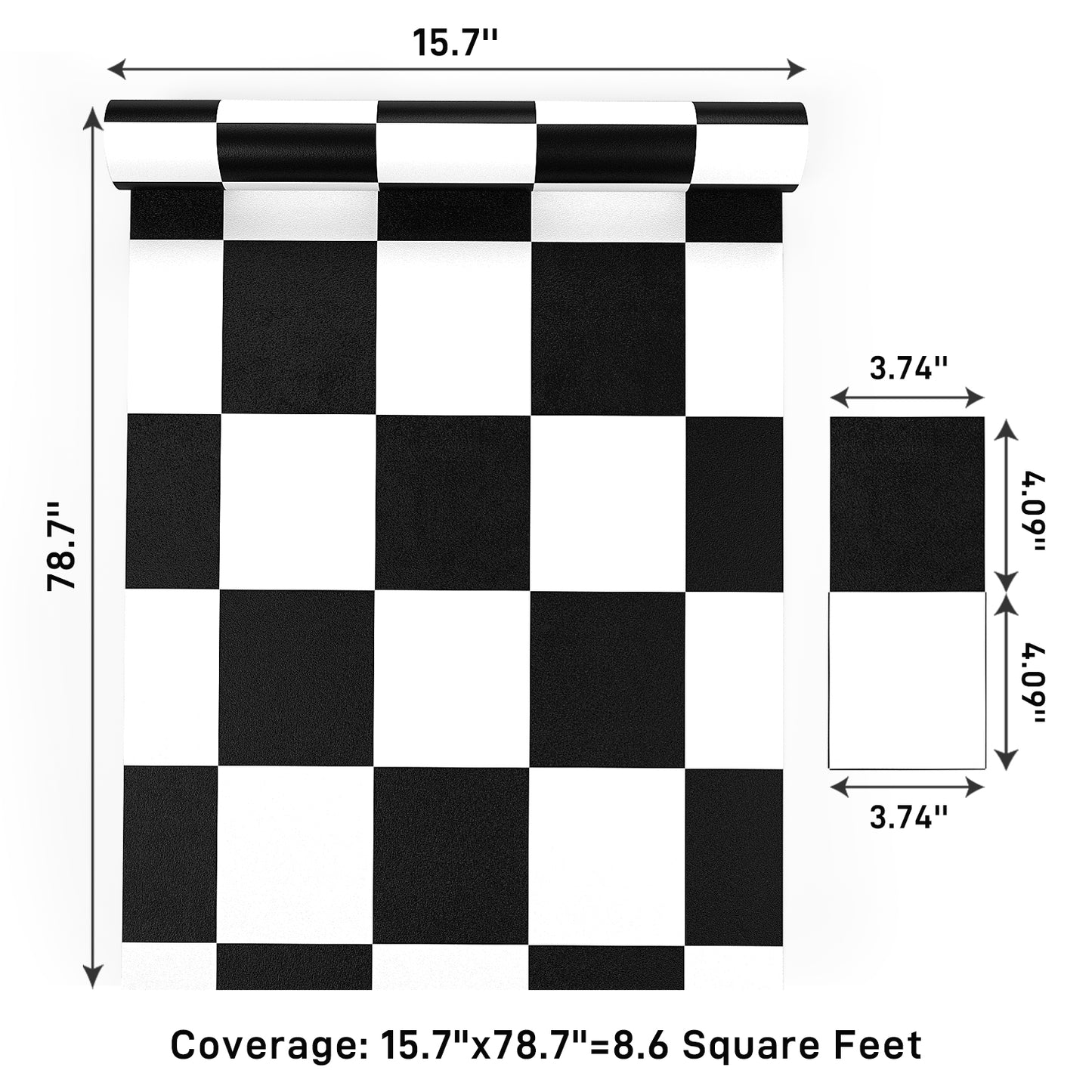 VaryPaper Thick Checkered Countertop Contact Paper